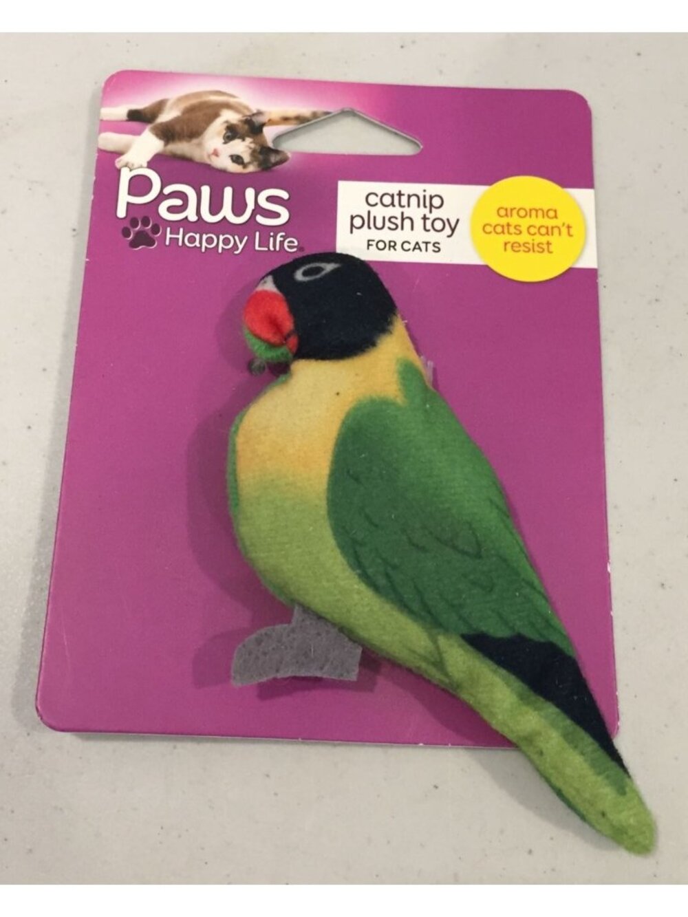 Paws Happy Life Red Head Bird Parrot Toucan Catnip Plush Cat Toys Set of 3 - Picture 4 of 6